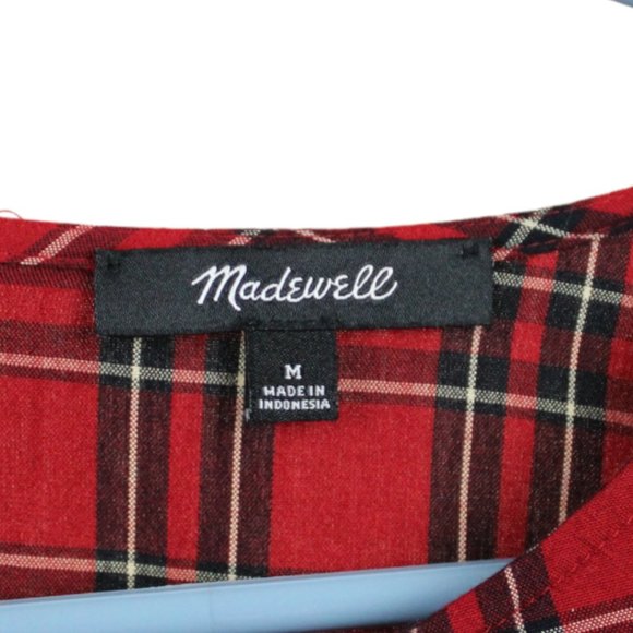 Madewell Scarlet Checkered Blouse - Picture 10 of 10